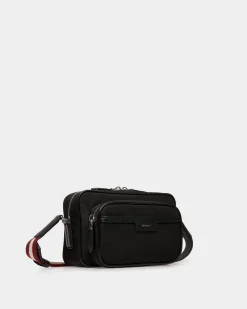 Code Crossbody Bag in Black Nylon