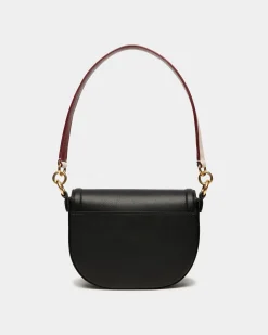 Code Crossbody Bag In Black Leather