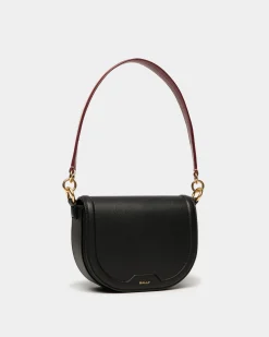 Code Crossbody Bag In Black Leather