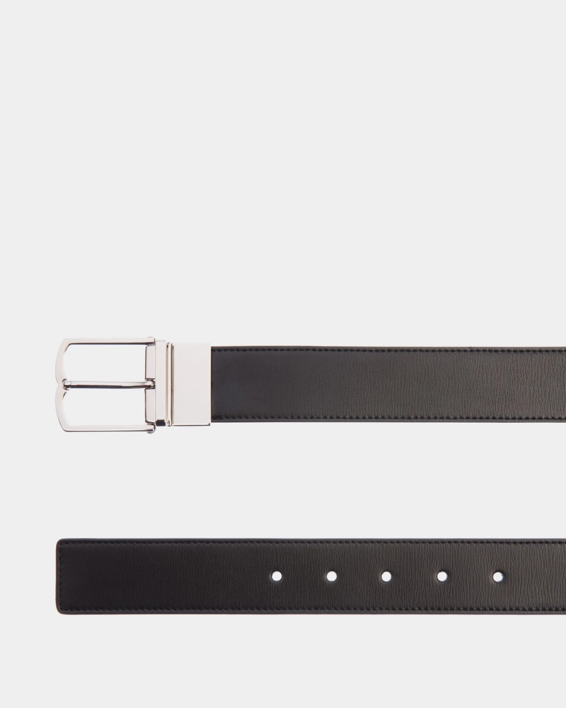 Country 35mm Reversible And Adjustable Belt In Black Leather