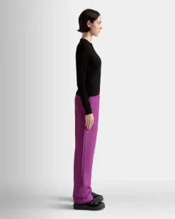 Crewneck Top In Black Cotton And Silk