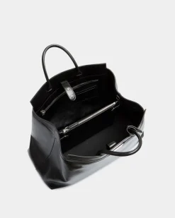 Deco Weekender In Black Leather