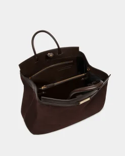 Deco Weekender in Ebano Suede And Leather