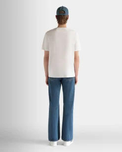 Denim Pants in Medium Blue Cotton