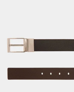 Dress Belt In Brown And Black Leather