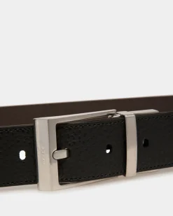 Dress Belt In Brown And Black Leather