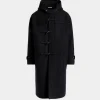 Duffel Coat In Navy Blue Wool