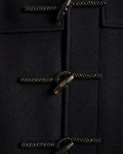 Duffel Coat In Navy Blue Wool