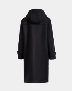 Duffel Coat In Navy Blue Wool