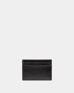 Easy Bally Card Holder In Black Leather