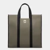 Easy Bally Tote In Military Green Cotton Canvas