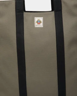 Easy Bally Tote In Military Green Cotton Canvas
