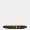Emblem Belt In Black Leather