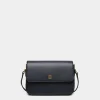 Emblem  Small Crossbody Bag in Navy Blue Leather