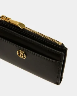 Emblem Wallet In Black Leather