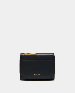 Emblem Wallet in Navy Blue Leather