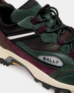 Faster Sneaker In Bottle Green Leather and Nylon