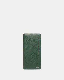 Flag Continental Wallet in Bottle Green Leather
