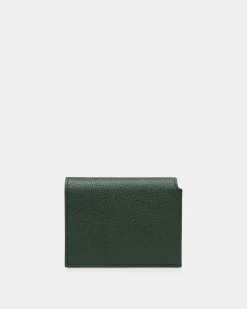 Flag Trifold in Bottle Green Leather