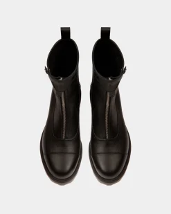 Gusto Bootie in Black Grained Leather