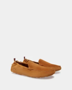 Kerbs Driver in Brown Suede Leather