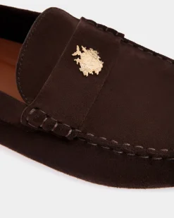 Kerbs Driver In Ebano Suede Leather