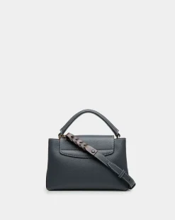 Lock Me Small Top Handle Bag in Leather