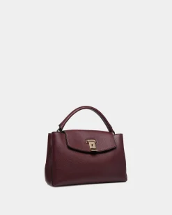 Lock Me Small Top Handle Bag In Andorra Grained Leather