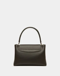Lock Me Top Handle Bag In Black Leather
