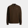 Long Sleeve Polo With Forest Mask In Brown Cotton