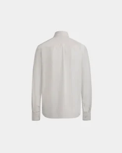 Long Sleeve Shirt In White Cotton