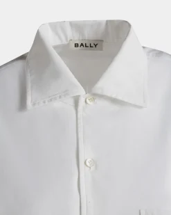 Long Sleeve Shirt In White Cotton