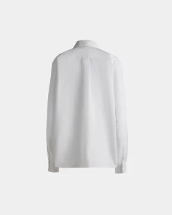 Long Sleeve Shirt In White Cotton