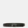 35mm Dress Belt In Black Leather