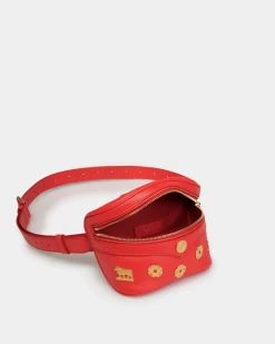 Mountain Belt Bag  in Red Leather