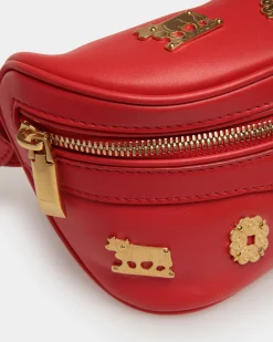 Mountain Belt Bag  in Red Leather