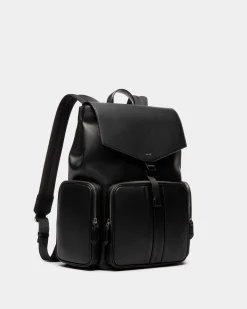 Mythos Backpack In Black Recycled Leather
