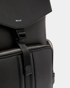 Mythos Backpack In Black Recycled Leather