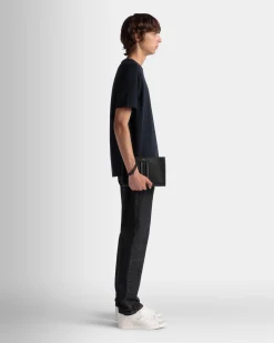 Mythos Pouch In Black Recycled Leather