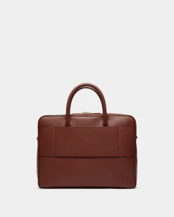 Oeden Briefcase in Brown Leather