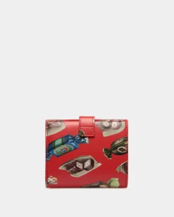 Ollam Wallet In Choco-Candy Print Leather