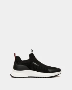 Outline Sneaker in Black Nylon
