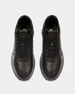 Outline Sneaker in Black Leather