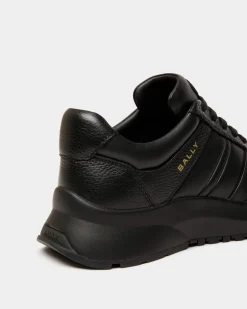 Outline Sneaker in Black Leather