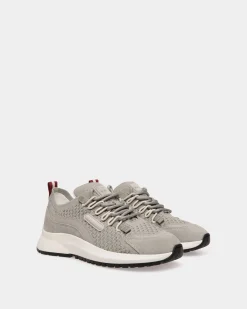 Outline Sneaker In Grey Knit Fabric