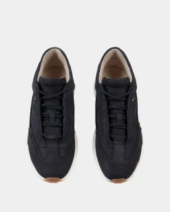 Outline Sneaker in Navy Blue Nubuck Leather