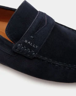 Pilot Driver in Navy Blue Suede