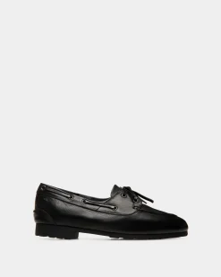 Plume Mocassin In Black Leather