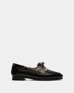 Plume Moccasin In Black Leather