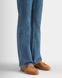 Plume Moccasin in Brown Suede